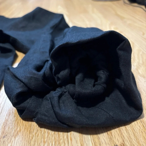 Tracy M | 100% Linen 3/4 Sleeve Length Puffy Elastic Wrist Band Button Up Shirt - Picture 3 of 6